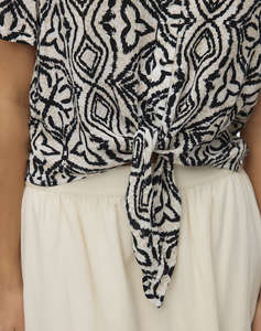 VERO MODA VMMENNY TIE SS SHIRT WVN BOO