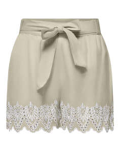 ONLY ONLTULUM EMB LOOSE BELT SHORTS WVN
