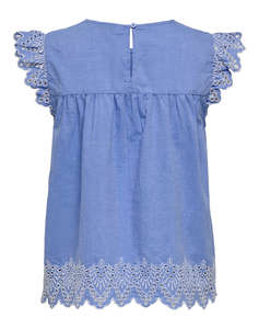 ONLY ONLTULUM EMB S/S TOP WVN