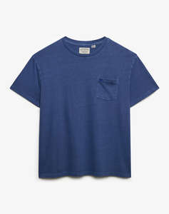 SUPERDRY D1 COTTON CLASSIC LINEN PKT TEE MENS BLOUSE