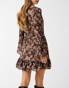 GUESS LS ILENIA PLEAT DRESS WOMENS DRESS