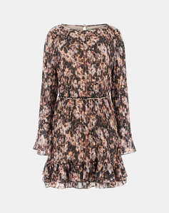 GUESS LS ILENIA PLEAT DRESS WOMENS DRESS