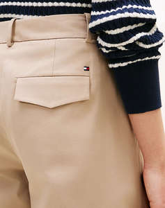 TOMMY HILFIGER COTTON BARREL PLEATED CHINO