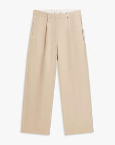 TOMMY HILFIGER COTTON BARREL PLEATED CHINO