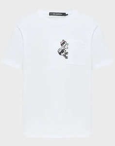 KARL LAGERFELD IKON PEEK A BOO POCKET T-SHIRT