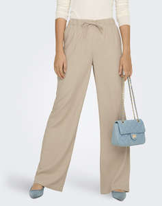 ONLY ONLGOA MW LINEN BL PULL-UP PANT CC PNT