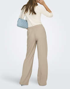 ONLY ONLGOA MW LINEN BL PULL-UP PANT CC PNT