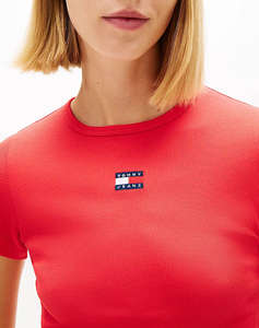 TOMMY JEANS TJW SLIM BADGE RIB TEE