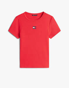 TOMMY JEANS TJW SLIM BADGE RIB TEE