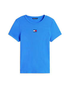 TOMMY JEANS TJW SLIM BADGE RIB TEE