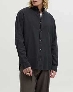 JACK&JONES JJESUMMER LINEN BLEND BAND SHIRT L/S SN