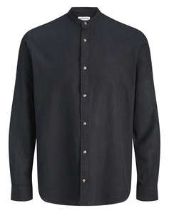 JACK&JONES JJESUMMER LINEN BLEND BAND SHIRT L/S SN