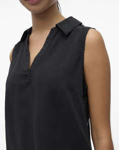 VERO MODA VMHARPER SL COLLAR SHORT TENCEL TOP GA