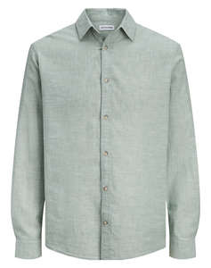 JACK&JONES JJESUMMER LINEN BLEND SHIRT L/S SN