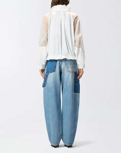PINKO BETH BLOUSON RIPSTOP ORGANZATO