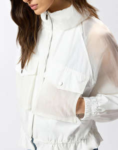 PINKO BETH BLOUSON RIPSTOP ORGANZATO