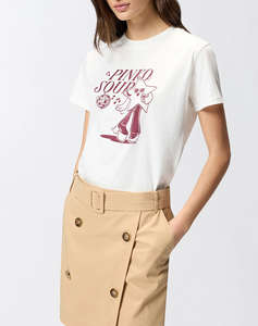 PINKO TRAPANI HIGH TRIM T-SHIRT JERS