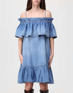 PIN CENACOLO ABITO LIGHT DENIM FLU