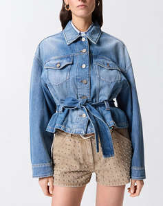 PINKO GIUNGLA GIUBBINO DIRTY BLUE DE