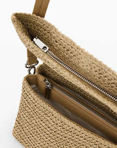 DESIGUAL BAG_HALF LOGO RAFFIA VE WOMENS BAG