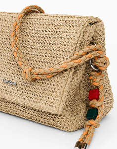 DESIGUAL BAG_HALF LOGO RAFFIA VE WOMENS BAG