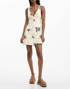 DESIGUAL VEST_SOL_ECRU WOMENS DRESS