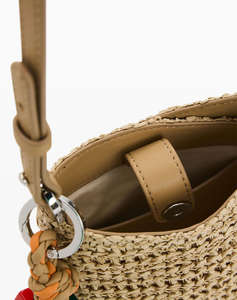 DESIGUAL MONE_HALF LOGO RAFFIA H WOMENS WALLET