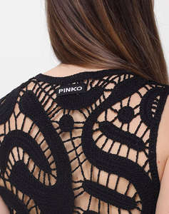 PINKO ERUZIONE TOP CROCHET GEOMETRIC