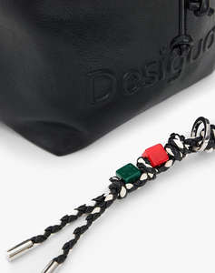 DESIGUAL BACK_HALF LOGO LUENA BLAC WOMENS BAG