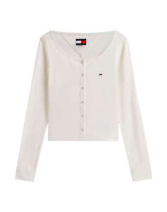 TOMMY JEANS TJW SLIM RIB SNAP BUTTON LS