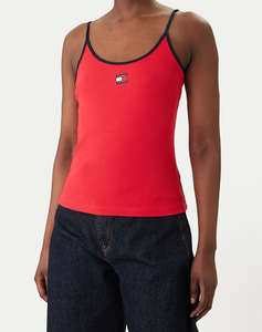 TOMMY JEANS TJW SLIM BADGE STRAPPY TOP