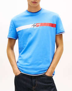 TOMMY JEANS TJM REG SIGNATURE STRIPE T EXT