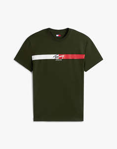 TOMMY JEANS TJM REG SIGNATURE STRIPE T EXT