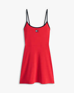 TOMMY JEANS TJW F&F STRAPPY BADGE DRESS
