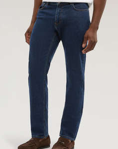 TRUSSARDI 5 POCKET 370 CLOSE - BLUE FLAT STONE WASH DENIM