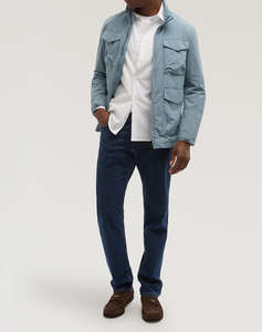 TRUSSARDI 5 POCKET 370 CLOSE - BLUE FLAT STONE WASH DENIM