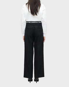 KARL LAGERFELD JEANS KLJ PLEATED LOGO PANT