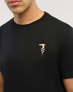 TRUSSARDI REGULAR FIT CHROMED GREYHOUND T-SHIRT