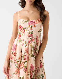 GUESS SL BRIA LINEN DRESS WOMENS DRESS