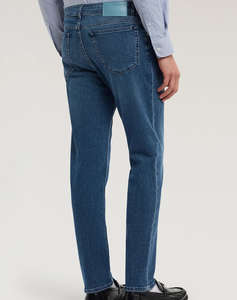 TRUSSARDI 5 POCKET 370 CLOSE - MID SW BLUE DENIM W CHEMICAL