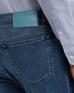 TRUSSARDI 5 POCKET 370 CLOSE - MID SW BLUE DENIM W CHEMICAL