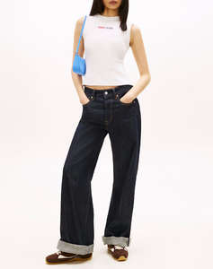 TOMMY JEANS TJW SLIM ESS LOGO 2 RIB TANK