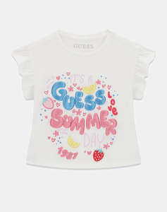 GUESS HIGH LOW SS T-SHIRT BLOUSE CHILD GIRL
