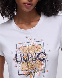 LIU JO WHITE_WA6J12_T-SHIRT MODA M/C ДАМСКА БЛУЗА