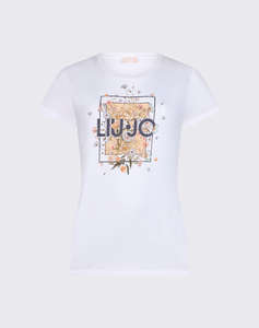 LIU JO WHITE_WA6J12_T-SHIRT MODA M/C ДАМСКА БЛУЗА