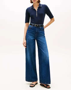 TOMMY HILFIGER LYOCELL TIPPING SLIM 1/2SLV POLO