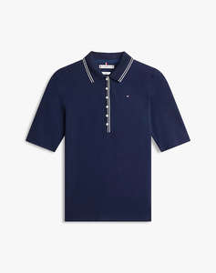 TOMMY HILFIGER LYOCELL TIPPING SLIM 1/2SLV POLO