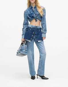 KARL LAGERFELD JEANS KLJ BOXY DENIM BLOUSE