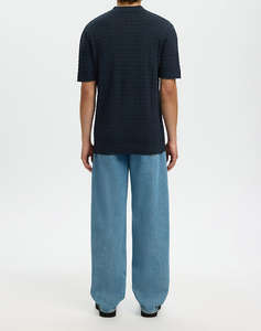 SELECTED SLHMATTIS SS KNIT NEW CABLE POLO