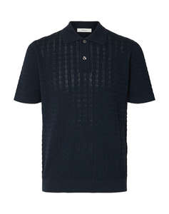 SELECTED SLHMATTIS SS KNIT NEW CABLE POLO